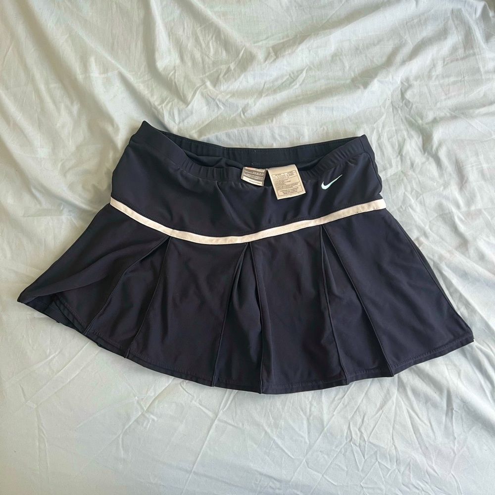 Nike Embroidered Pleated Navy Skirt Skort